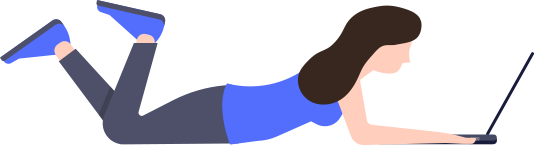 girl working over macbook